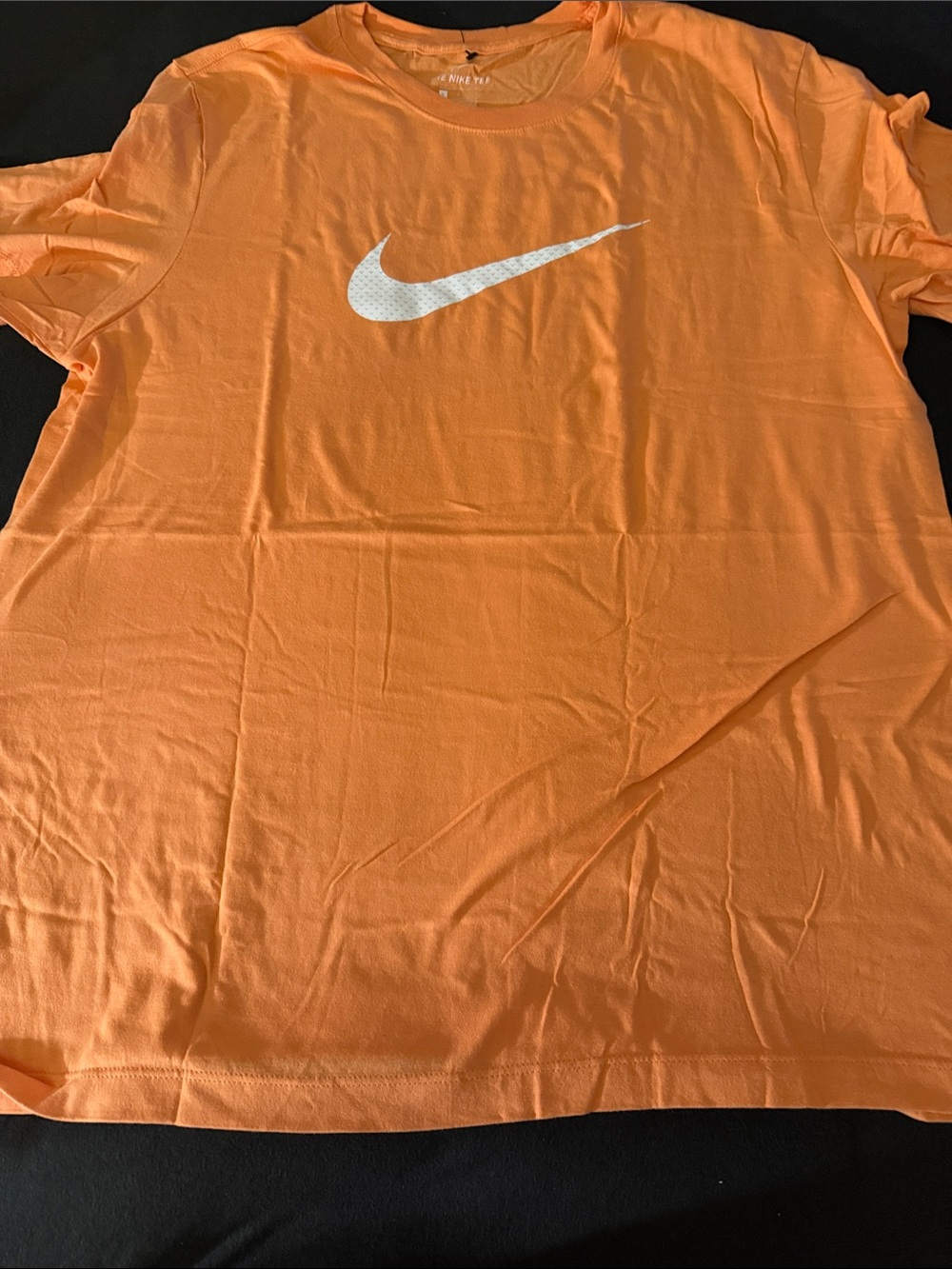 Nike Bright Orange Short Sleeve Tee with White Swoosh